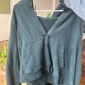 LULULEMON scuba 1/4 zip green jasper